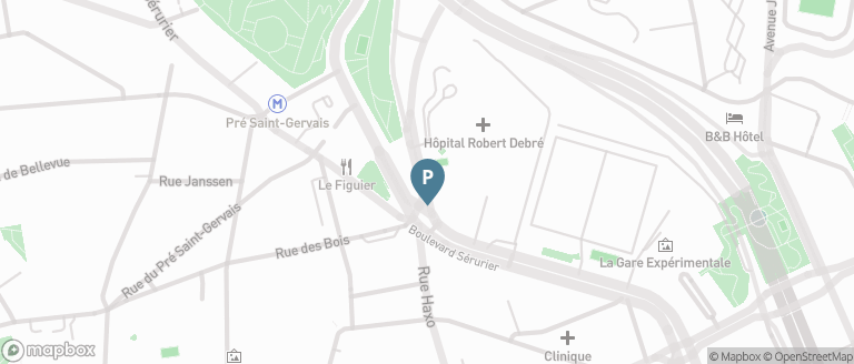 Carte parking Saemes Hôpital Robert Debré