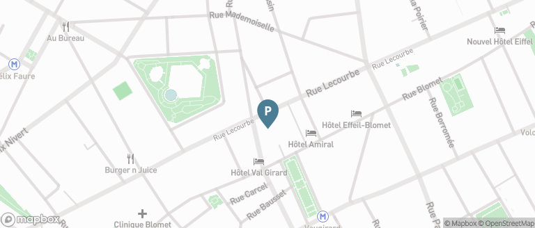 Carte parking Saemes Mairie du 15
