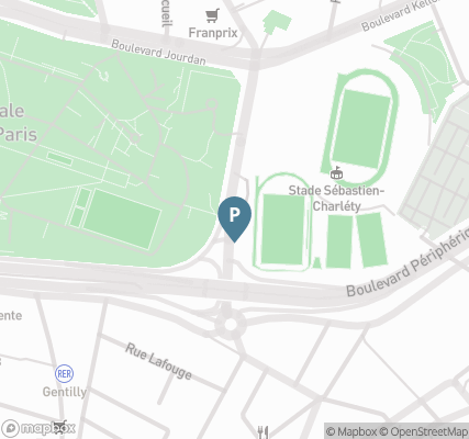 Carte parking Saemes Charlety Coubertin