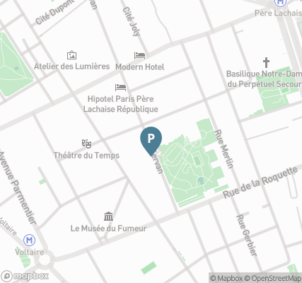 Carte parking Saemes Roquette