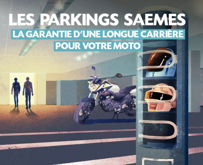 Affiche campagne moto Saemes