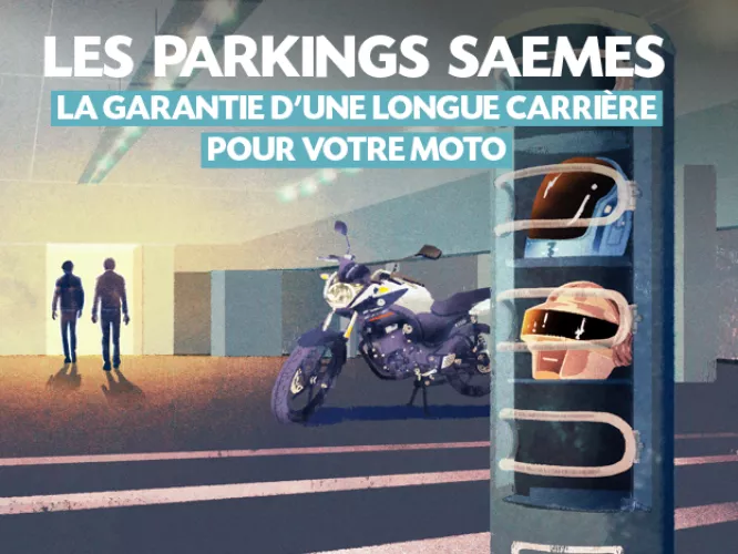 Affiche campagne moto Saemes